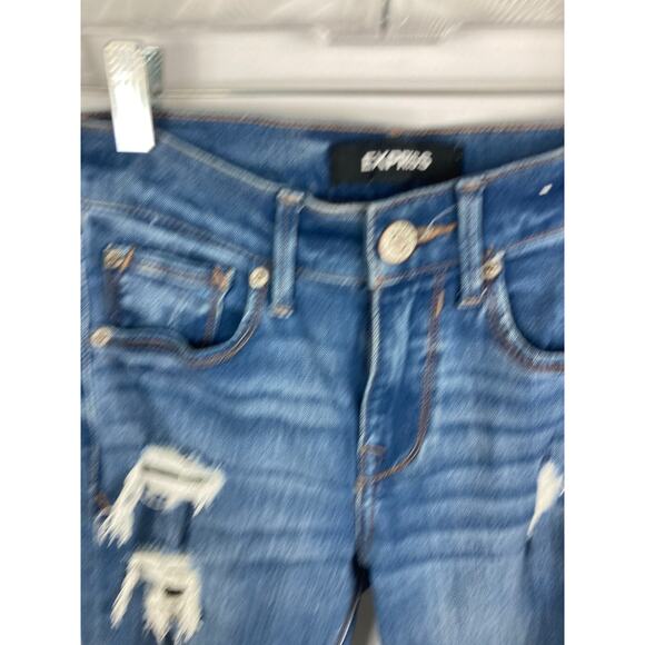 Express Jeans Ankle Legging Mid Rise Performance Stretch Jean Size 00 - Picture 3 of 4